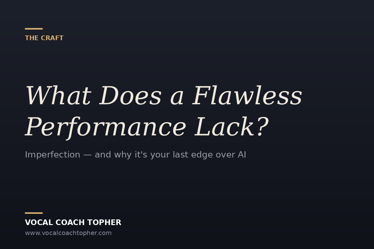 What Does a Flawless Performance Lack? 
