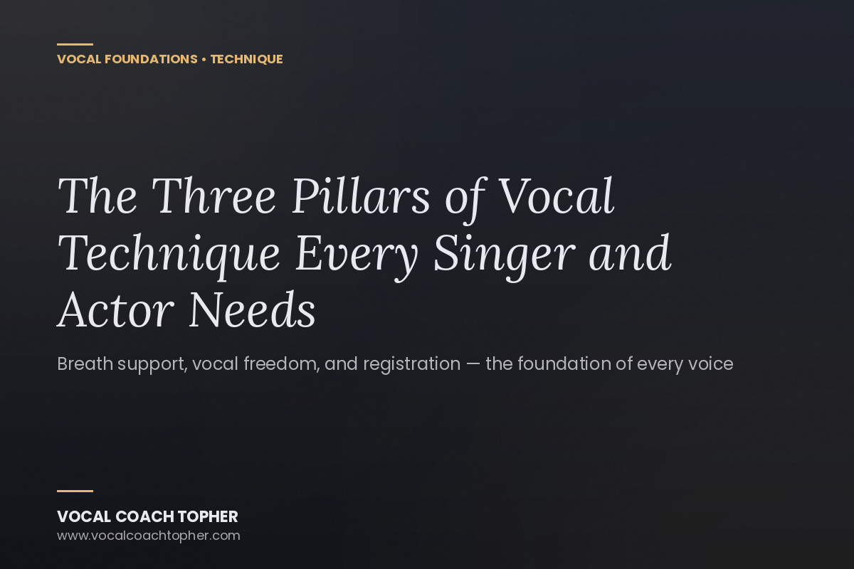 The Three Pillars of Vocal Technique Every Singer and Actor Needs