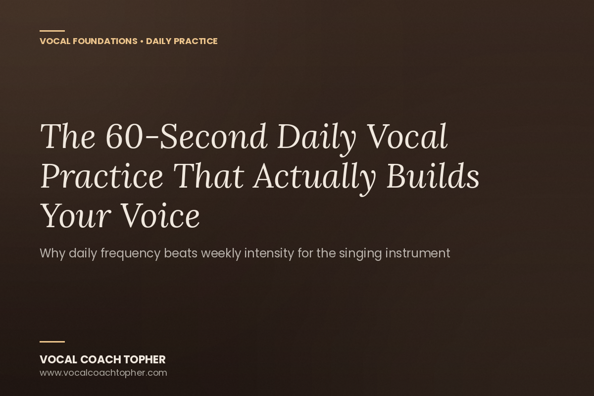 The 60-Second Daily Vocal Practice That Actually Builds Your Voice