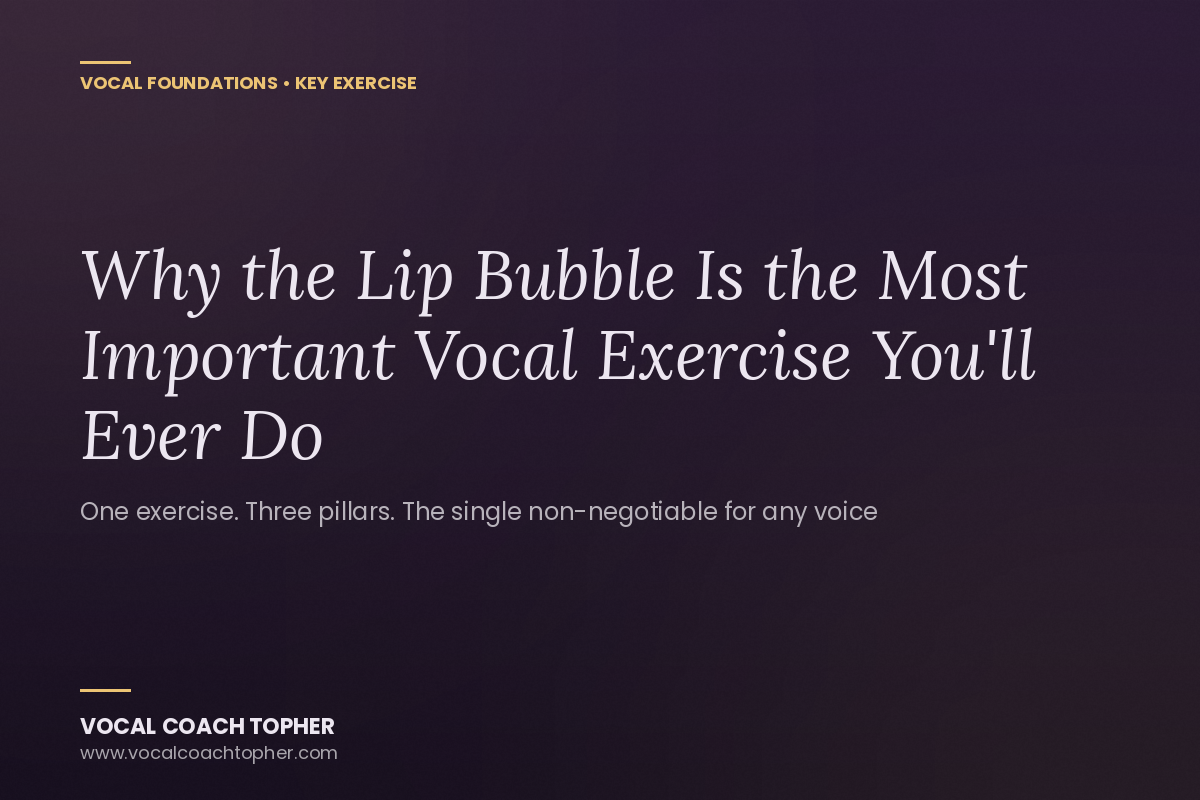 Why the Lip Bubble Is the Most Important Vocal Exercise You'll Ever Do