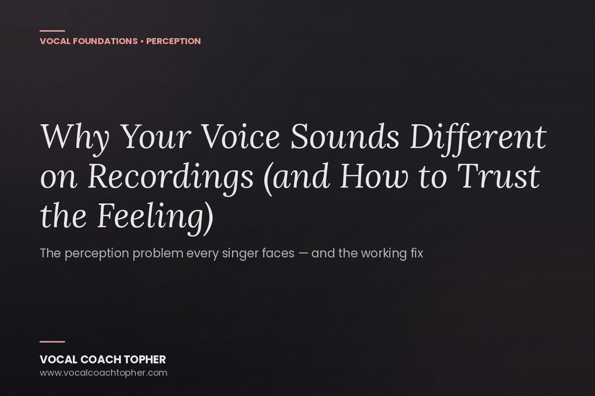 Why Your Voice Sounds Different on Recordings (and How to Trust the Feeling Instead)