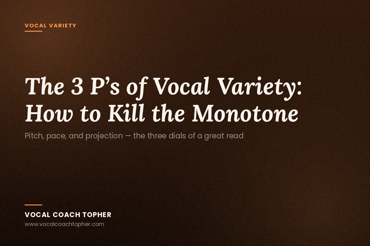 The 3 P’s of Vocal Variety: How to Kill the Monotone