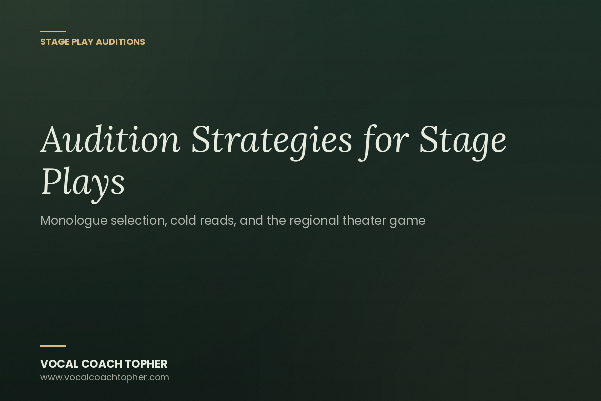 Audition Strategies for Stage Plays &amp; Musicals