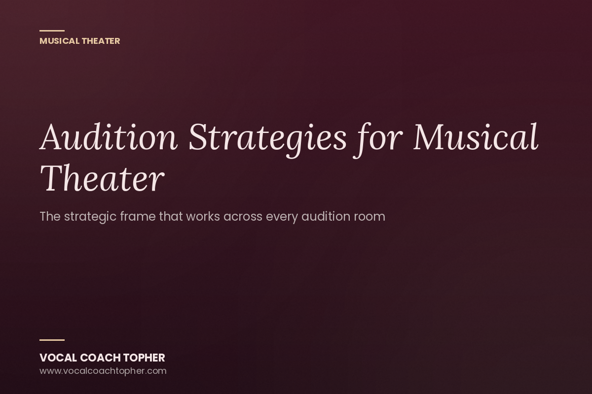 Audition Strategies for Musical Theater