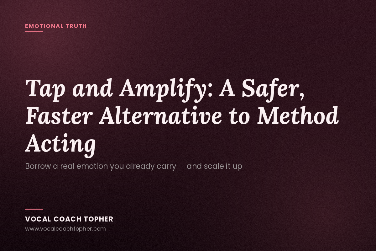 Tap and Amplify: A Safer, Faster Alternative to Method Acting