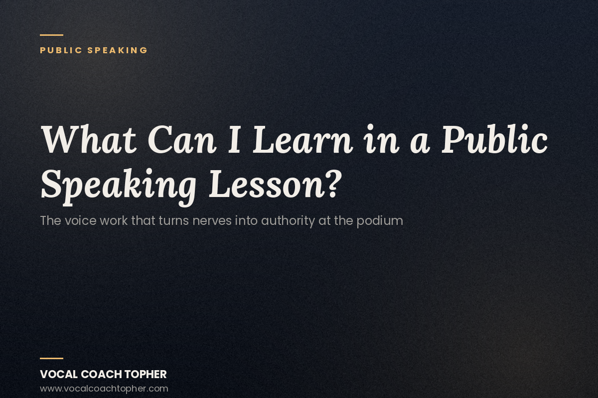 What Can I Learn in a Public Speaking Lesson?