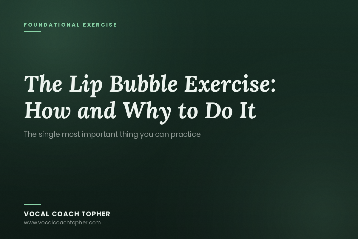 The Lip Bubble Exercise: How and Why to Do It