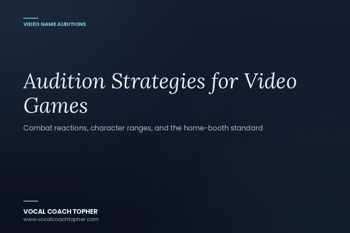 Audition Strategies for Video Games
