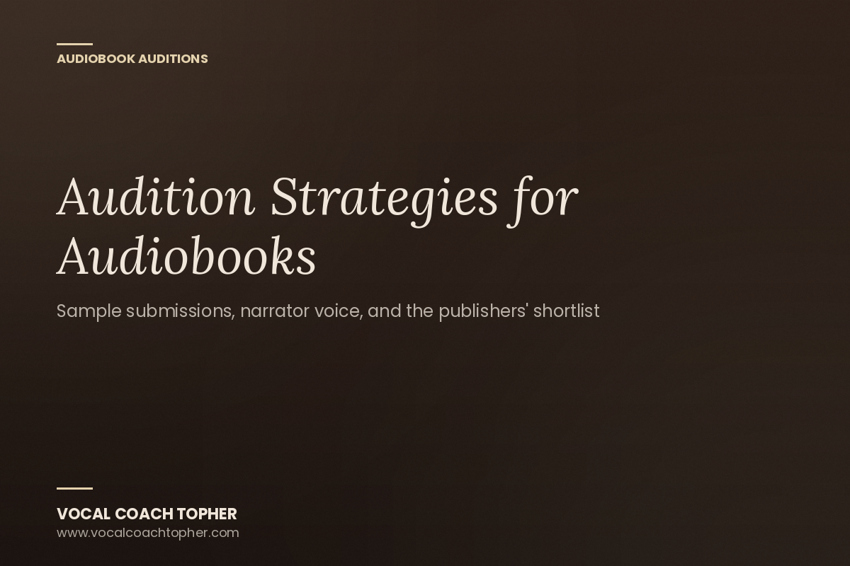 Audition Strategies for Audiobooks