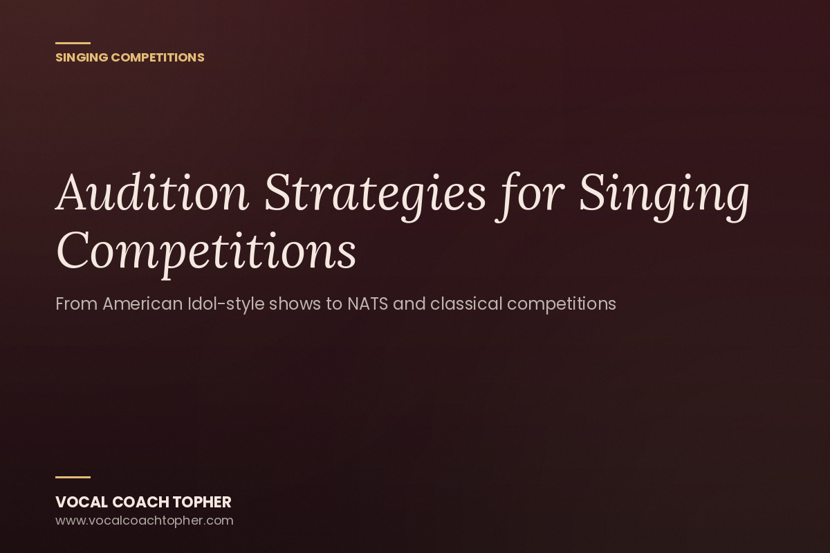 Audition Strategies for Singing Competitions