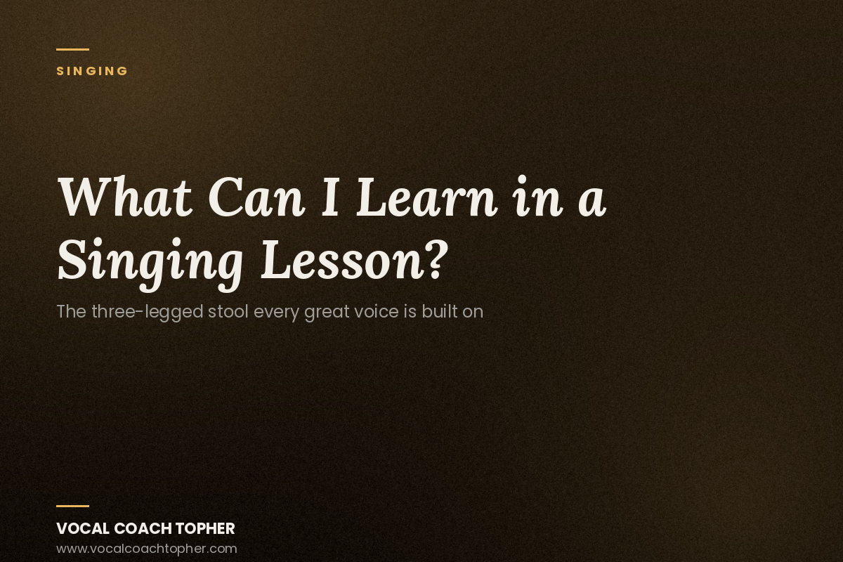 What Can I Learn in a Singing Lesson?