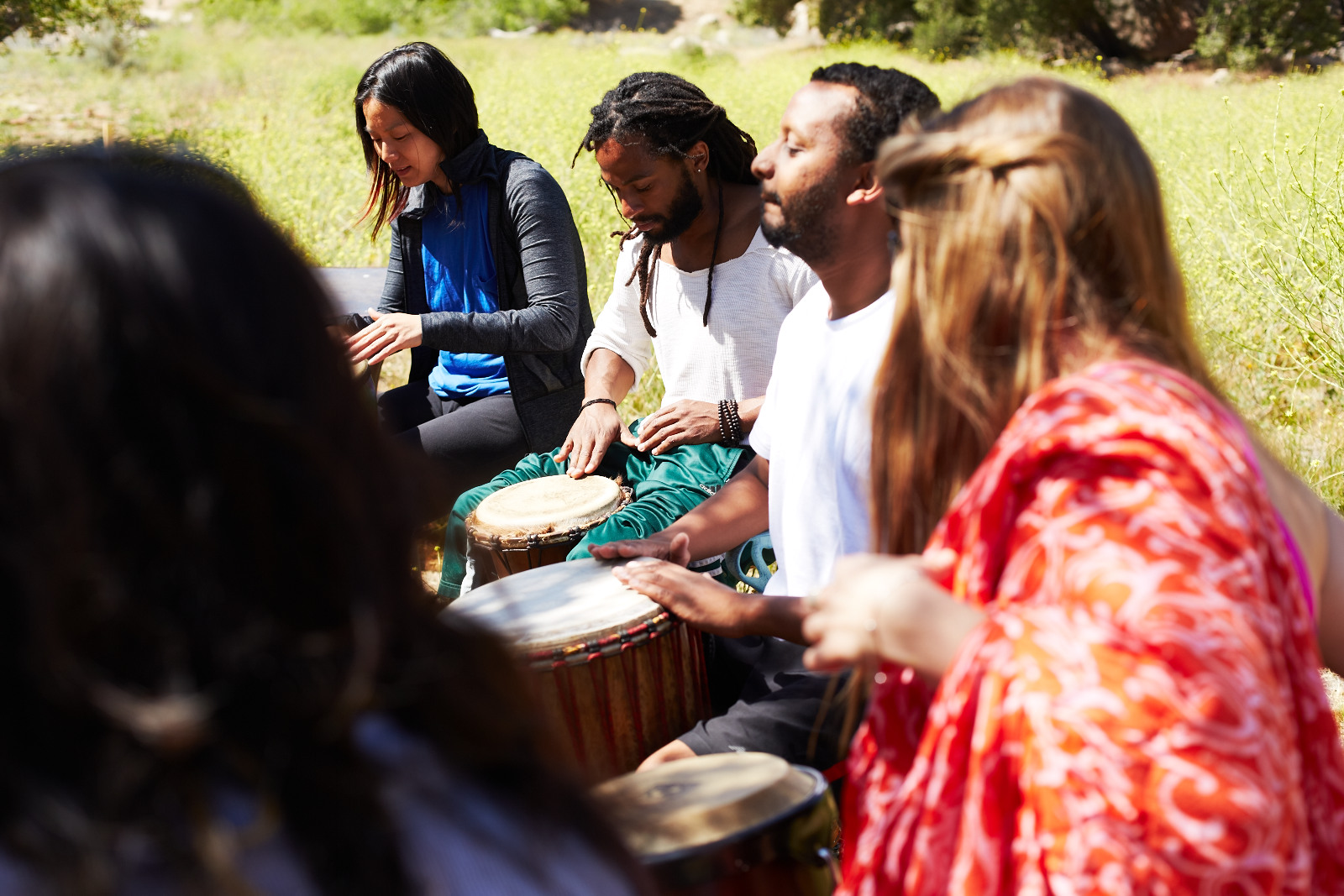 African Drum instruction! Yoga Teacher Training by Shivakali Yoga, a Los Angeles-based Yoga Teacher Training and Yoga Certification School that holds Yoga Retreats and Workshops.