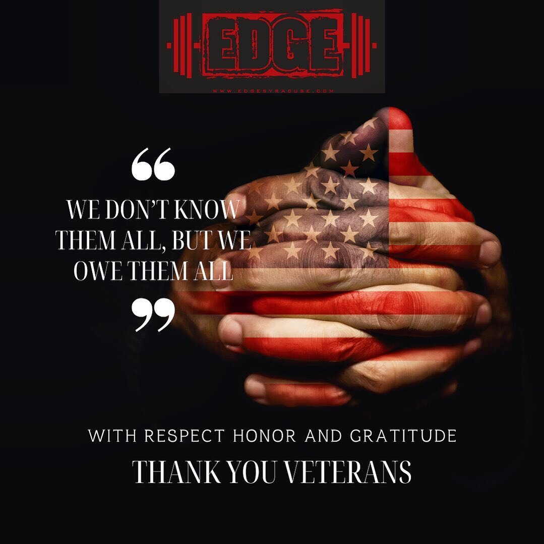Happy Veterans Day and thank you to all that have served!
#veteransday #veteransupport #wesupport #edgesyracuse