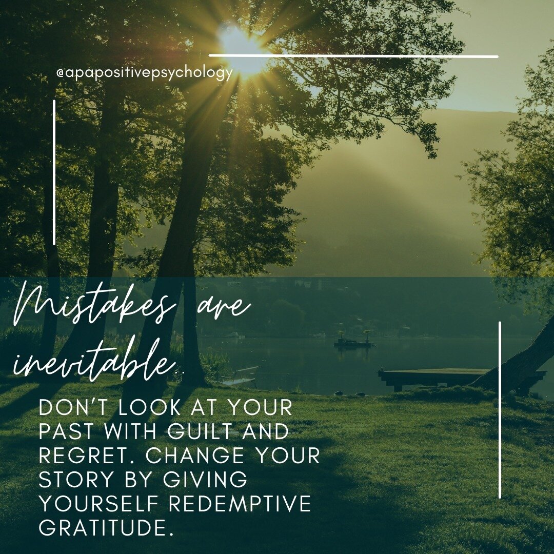 Mistakes and setbacks are inevitable in life. Some people may look at their past with guilt and regret, but this is not the only way. We can change our past by intentionally giving thanks despite difficult times &ndash; practicing existential or rede