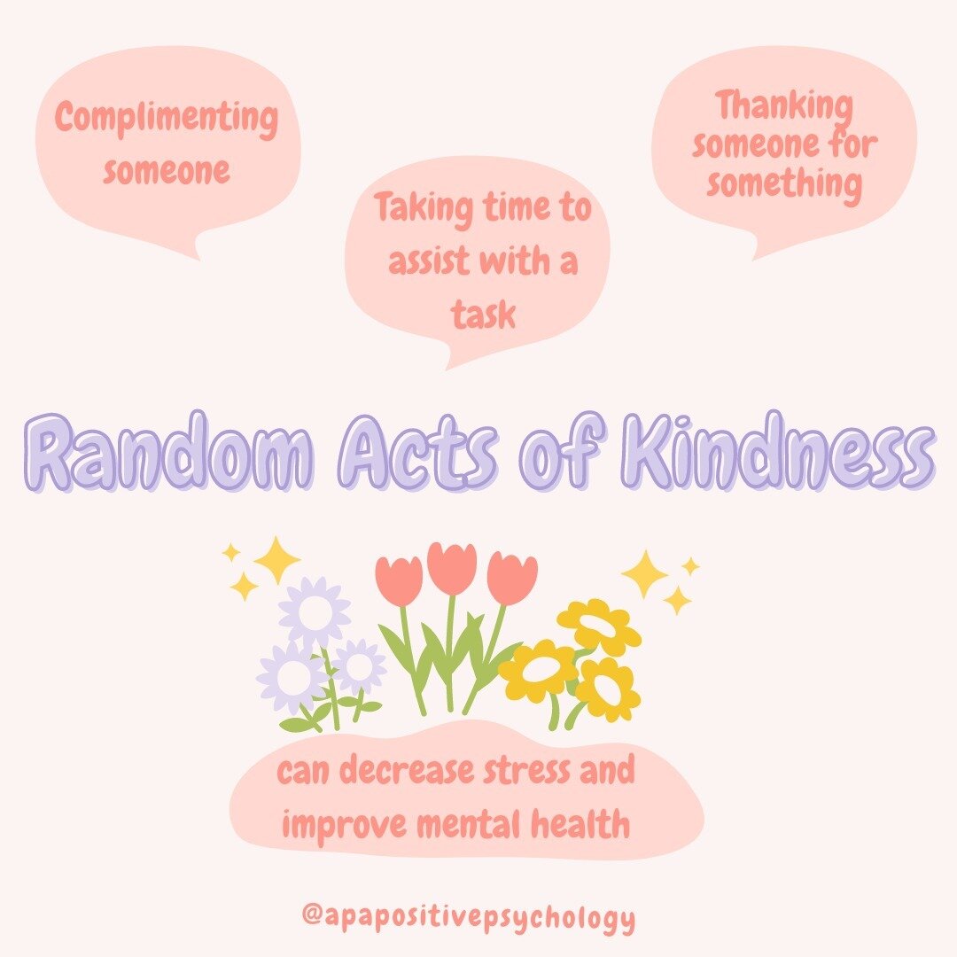 Positive Effects of Performing Random Acts of Kindness?

💖 Engaging in random acts of kindness is positive for both the person who performs it and the person who receives it. Random acts of kindness can decrease stress and contribute to positive men