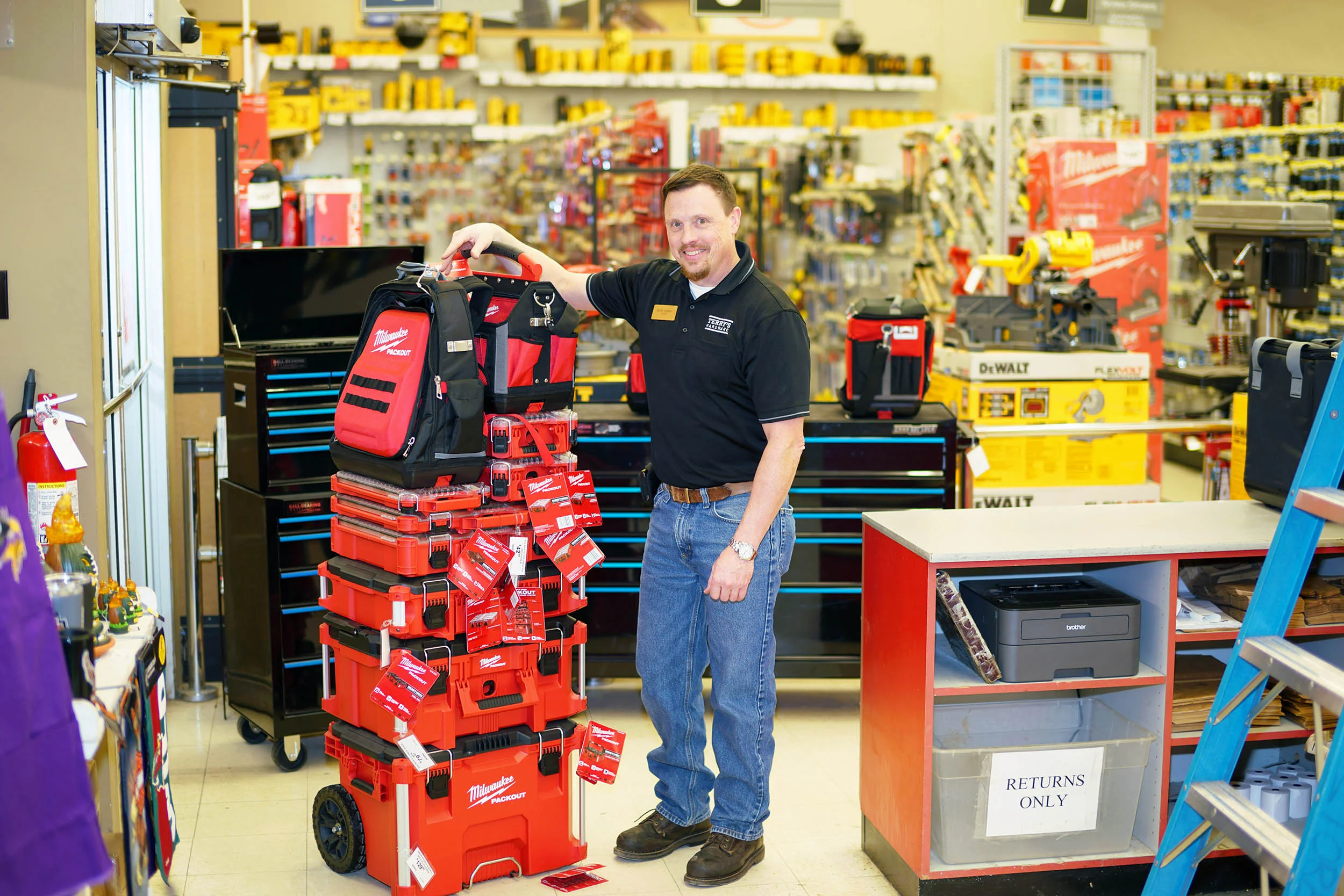 Everything has a place with Milwaukee's PACKOUT system available at Terry's Hardware