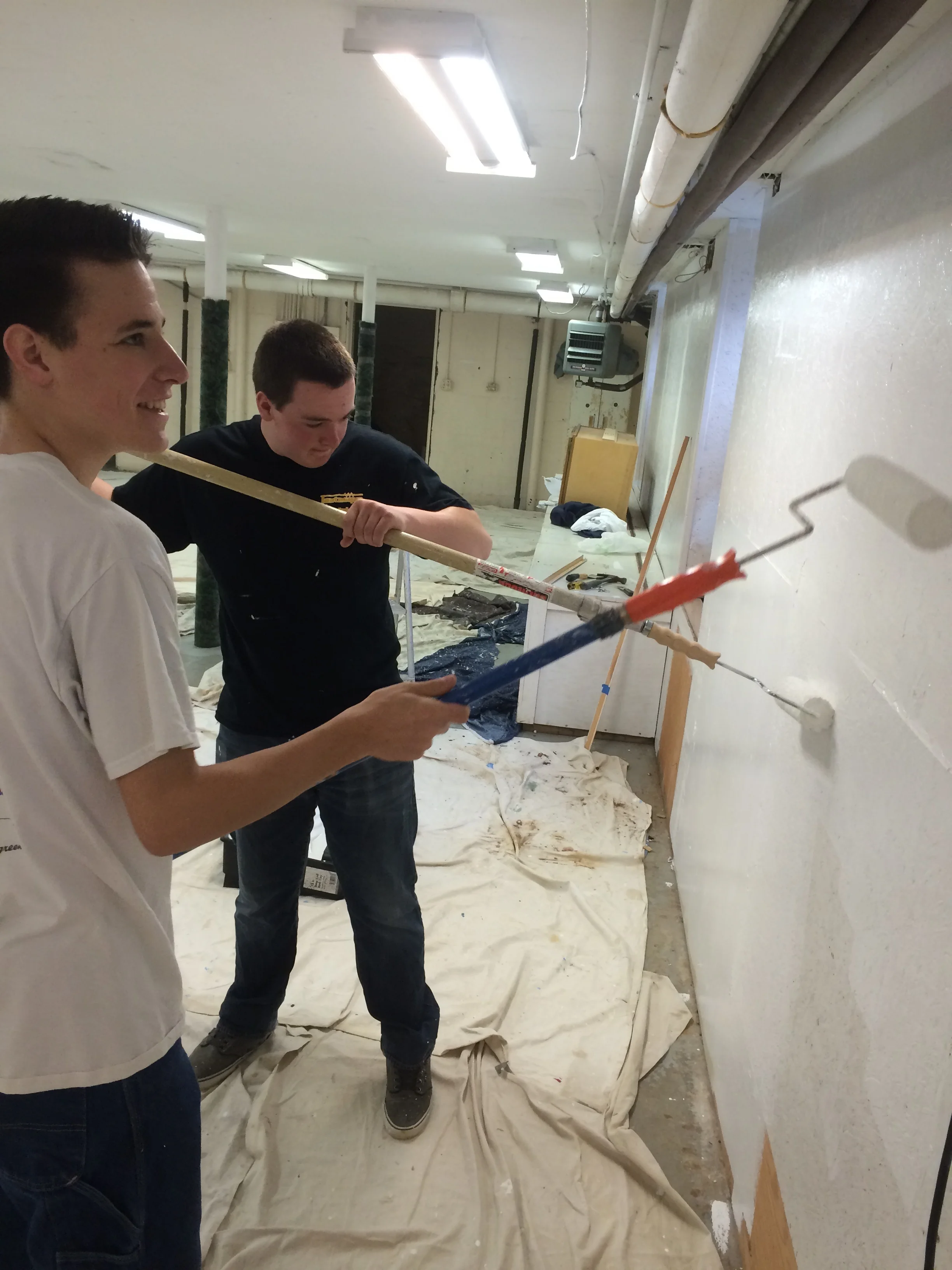 Hitting the wall: Jakob Shea and Tyler Hellyar tackle the walls with enthusiasm and care.
