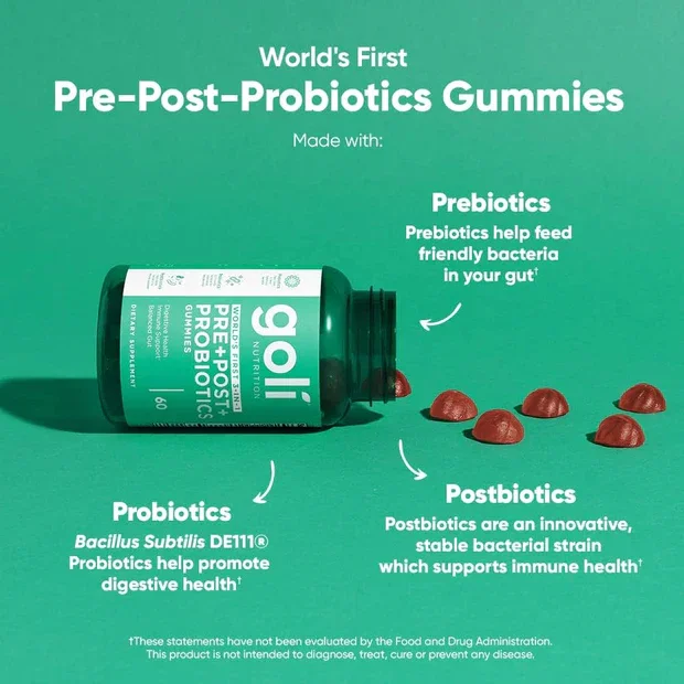 Goli® Nutrition Pre+Post+Probiotics Gummies.webp