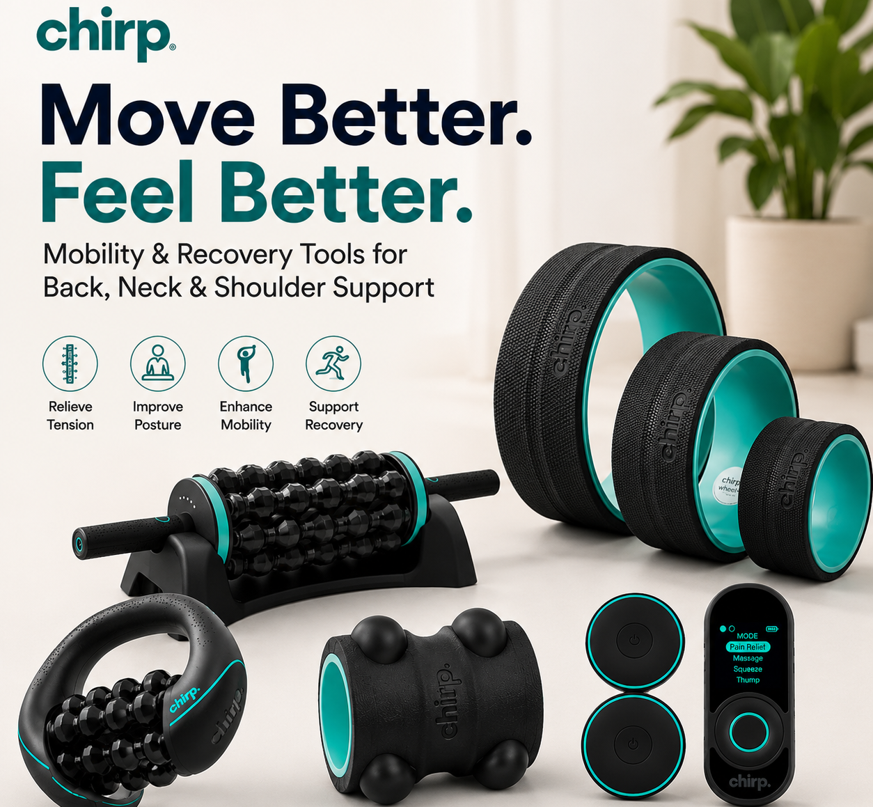 Chirp Pain Relief &amp; Mobility Solutions: Smarter Recovery for Back, Neck &amp; Shoulder Comfort
