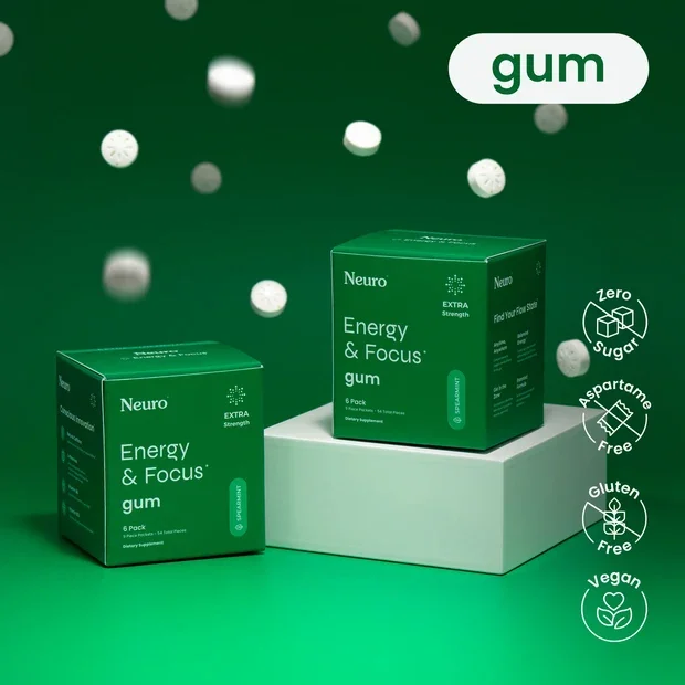 Neuro Extra Strength Energy & Focus Gum™ (Spearmint).webp