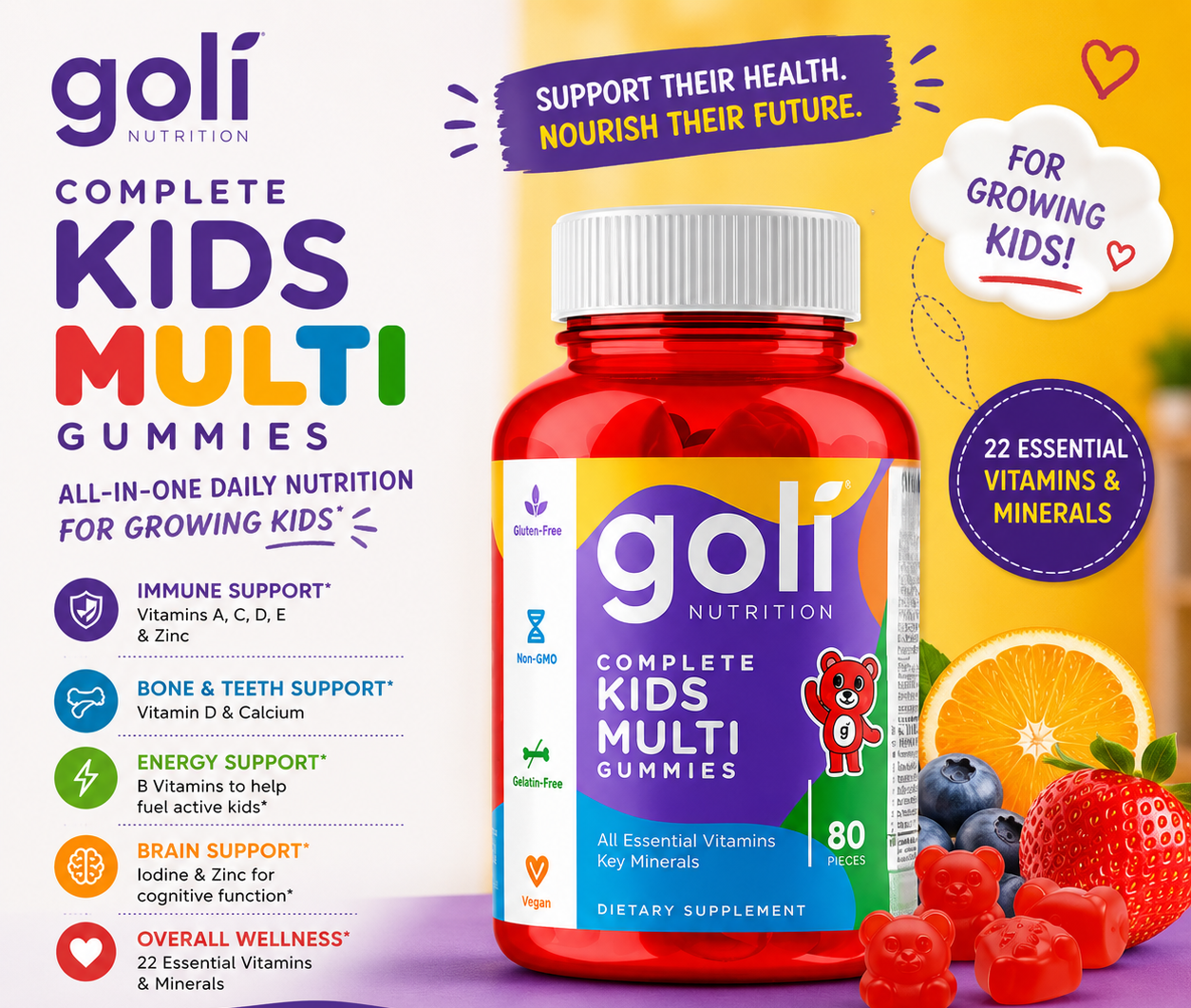 Boost Your Child’s Health with Goli® Complete Kids Multi Gummies