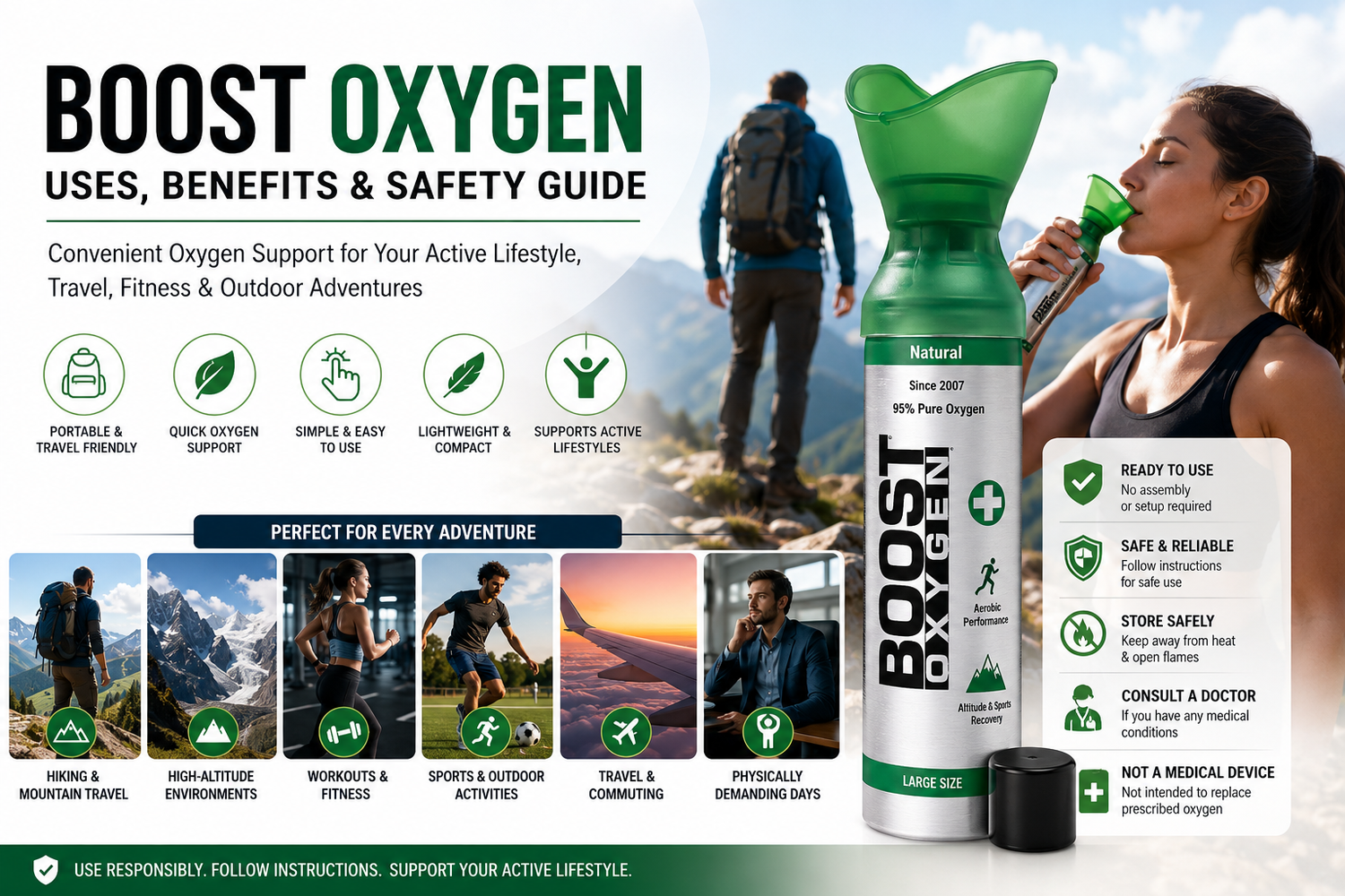 How to Use Boost Oxygen Safely for Travel & Fitness — Pharmalynk
