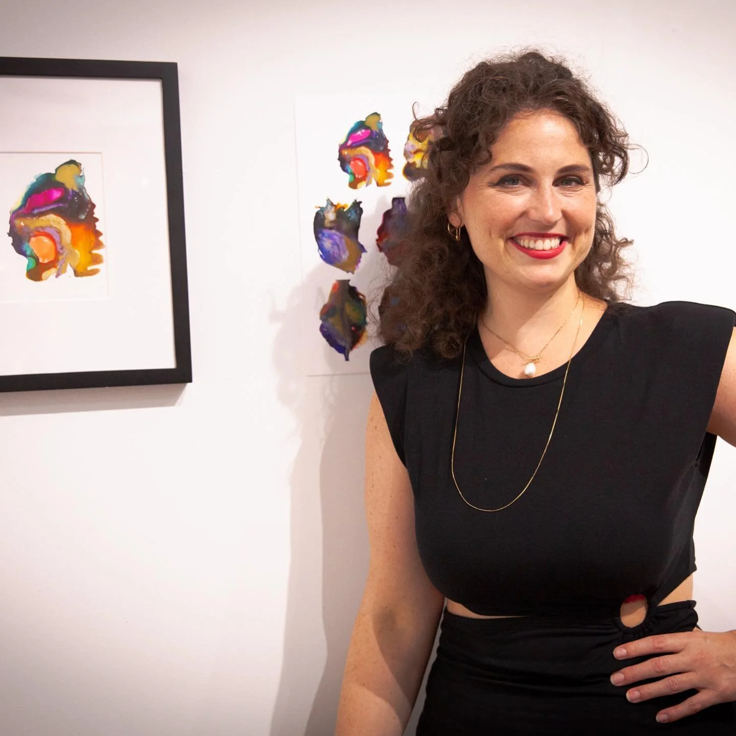 Beautiful captures by @resterdayphoto from the opening of my show &ldquo;Enneagram Heart&rdquo; (a collaboration with @larissa.romero87). If you missed it, the exhibit is open for art crawl in September.
