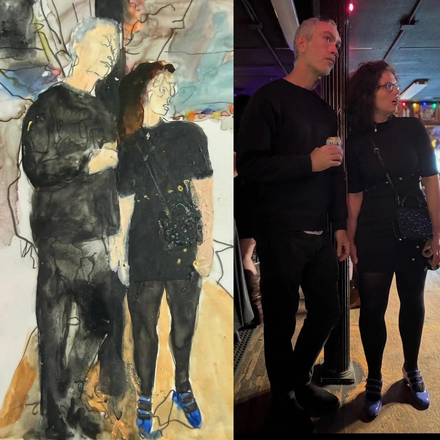 Photo snapped by @casey_strength before a @goodcountrydark show on November 14. Likeness painted this past week.