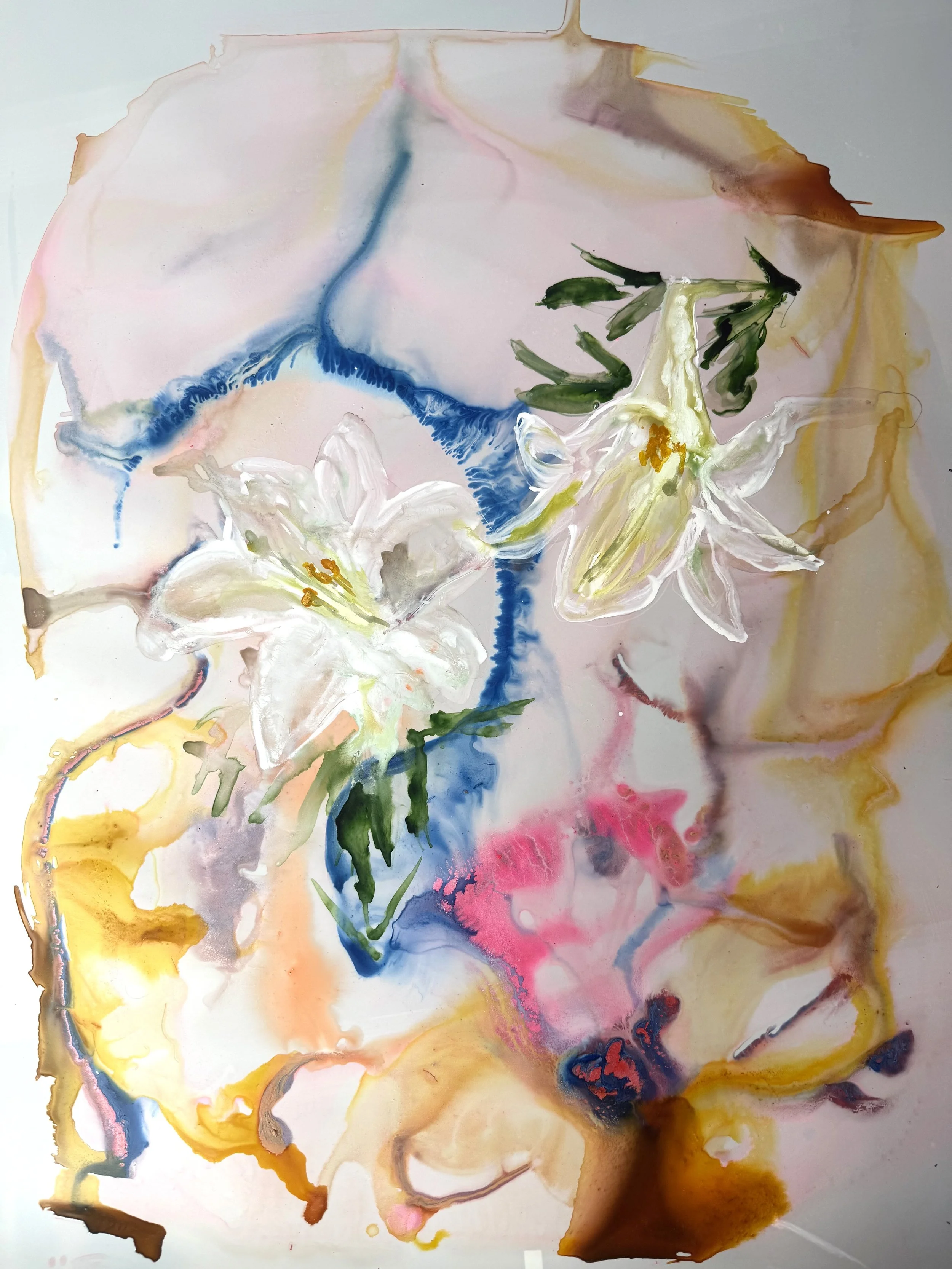 Lilies in the Artist Stairwell before Easter Sunday