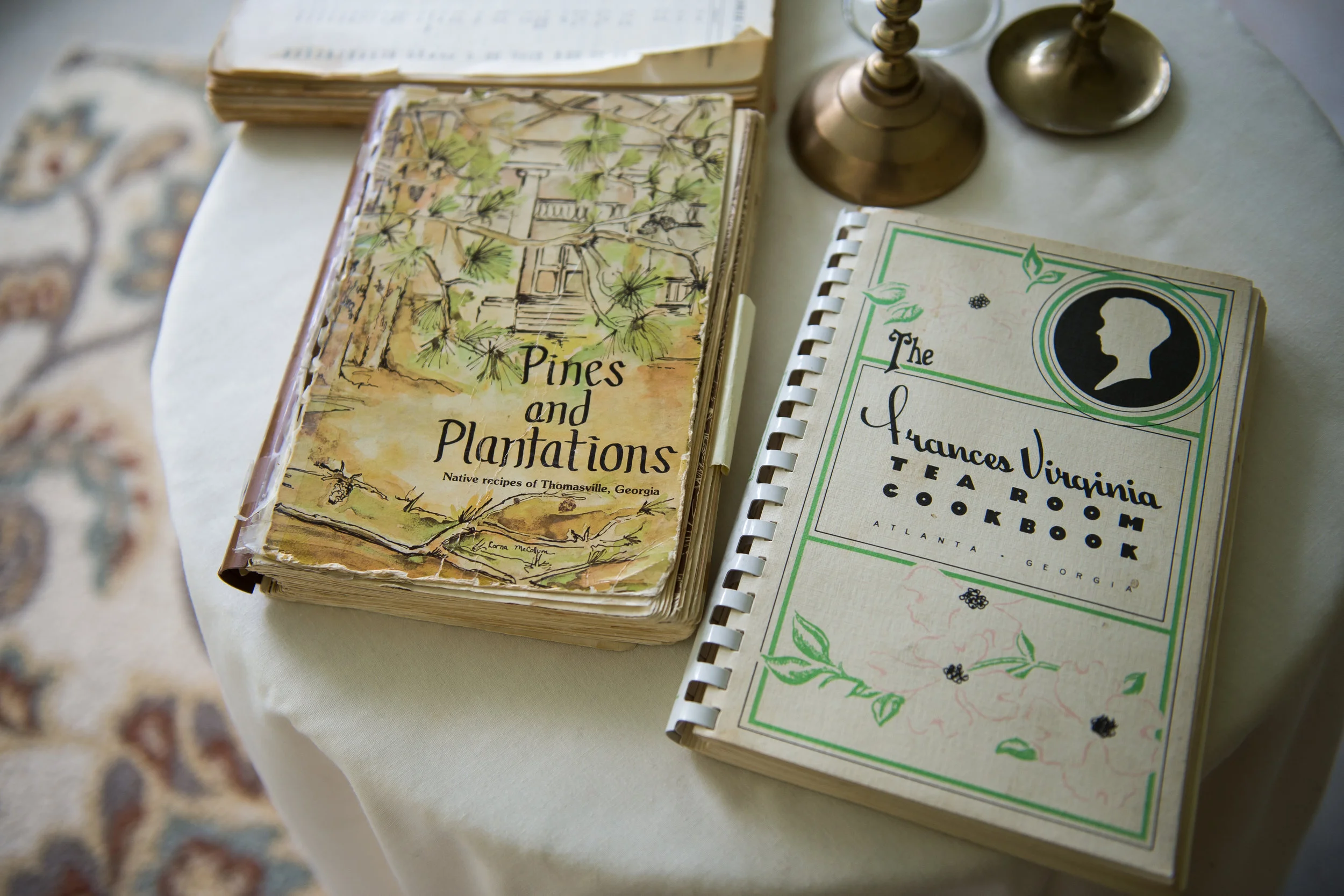 Cookbooks that belonged to Lucille Burton, great aunt to Rosalind Bentley and mother to Bentley's second cousin Brenda Webb. 