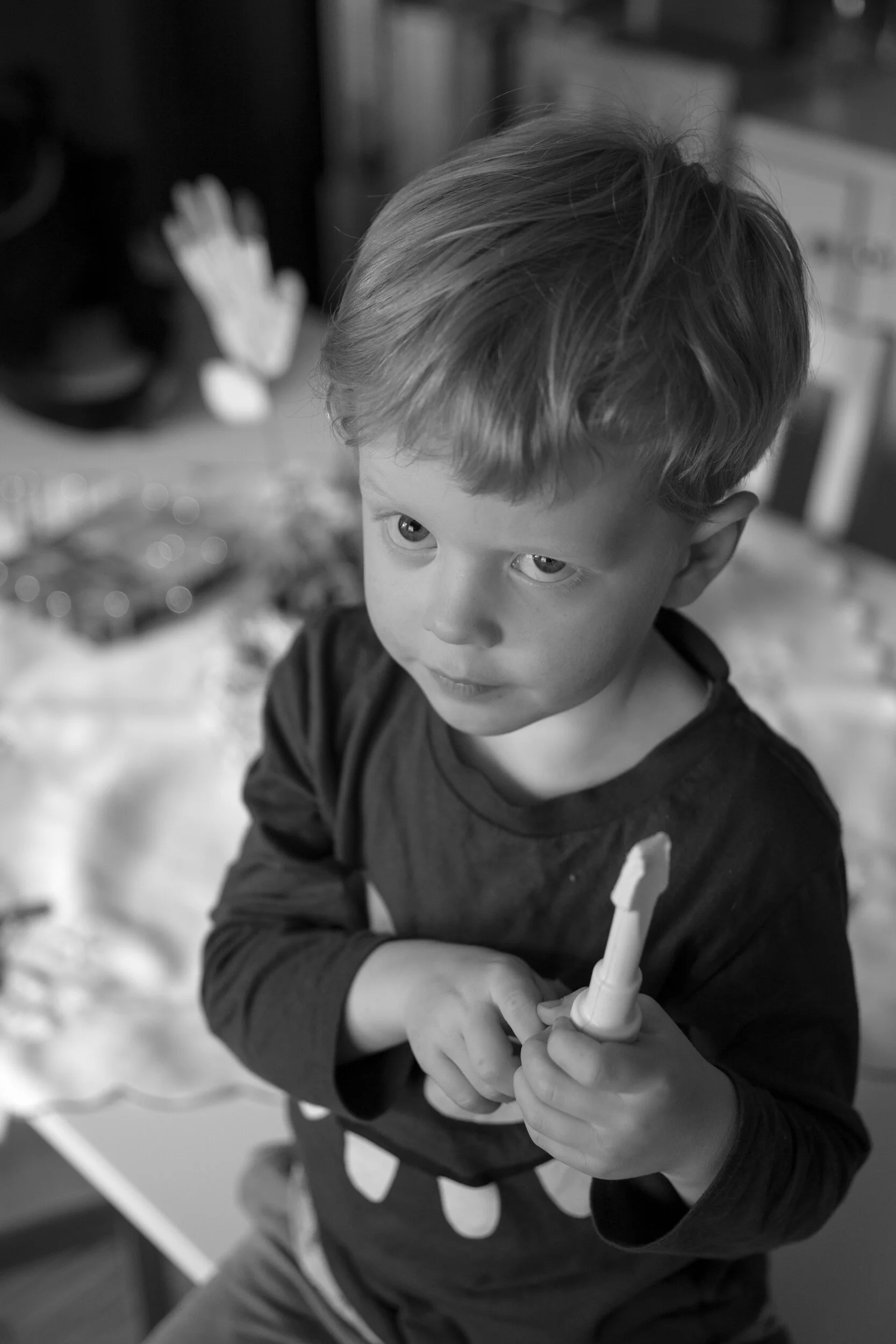 “Don’t mess with the Bear! I’ve got a screwdriver!” my youngest during a kitchen based photoshoot.