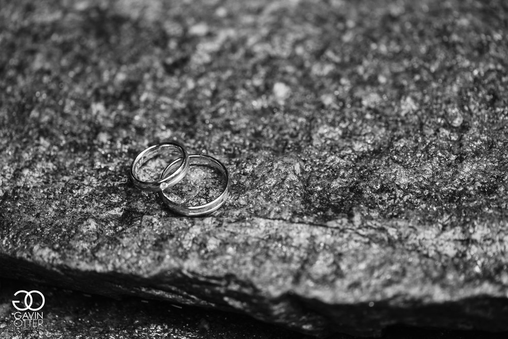 Schwarz-weiße Eheringe auf einem Felsen.jpg