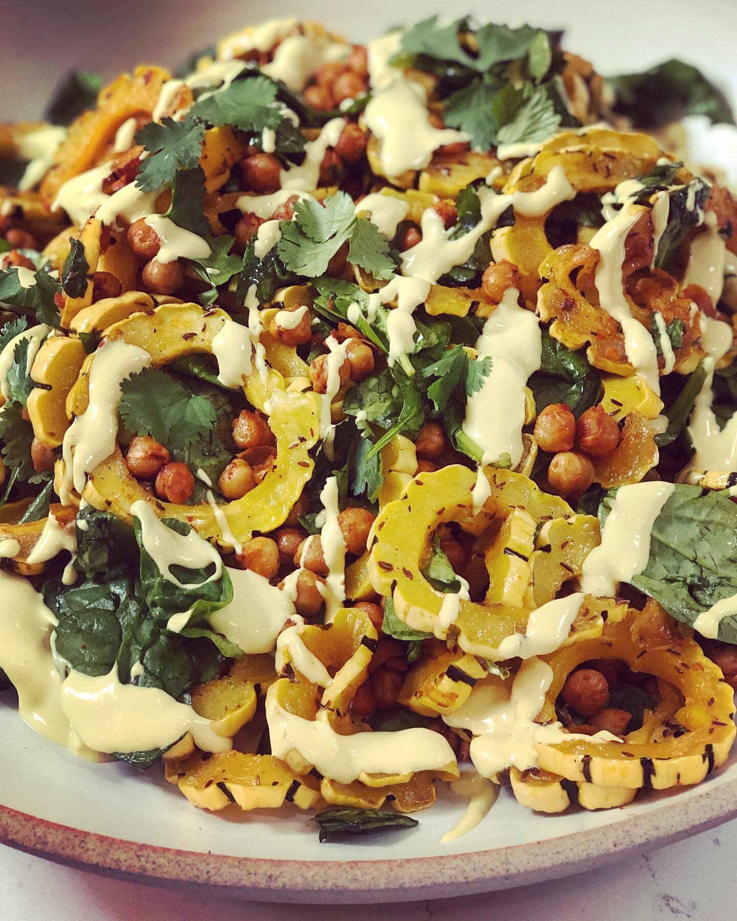 You know autumn has well and truly arrived when those cute little delicata squashes show up. We couldn&rsquo;t resist turning them into today&rsquo;s salad&mdash;another inspired by salad queen @hettymckinnon (seriously, just buy her cookbook already