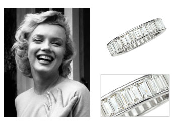 Marilyn’s platinum and diamond eternity band