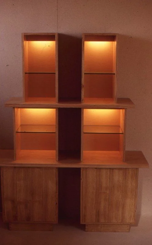 Oak display cabinet