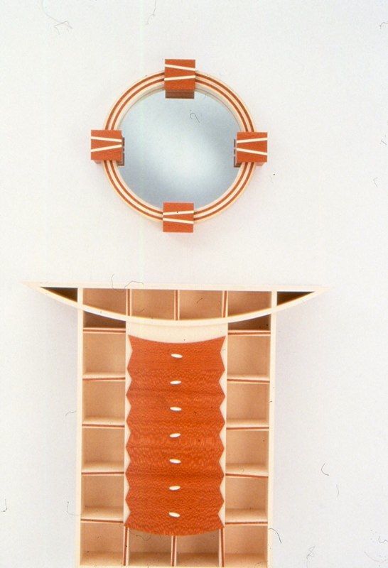 Mirror and vanity by Roseanne Somerson and Tim Wells