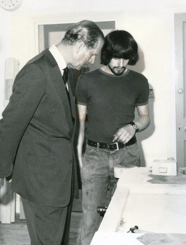 The Duke of Edinburgh and Tim Wells, 1979