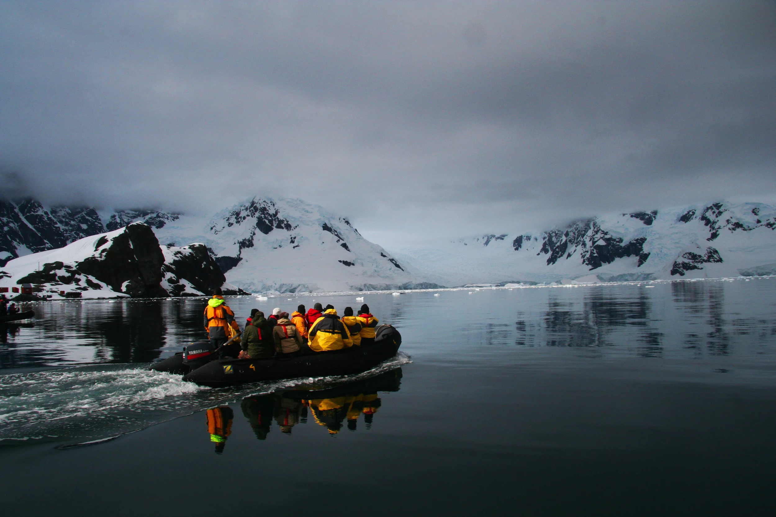 Typical pontoon trip in Antarctica