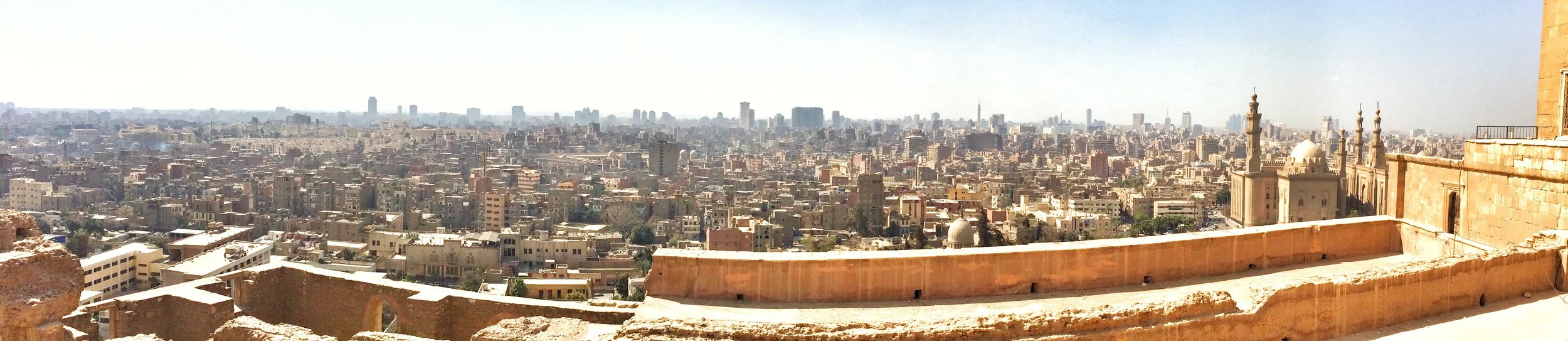 Panoramic view of Cairo from the Al Khalifa Mosque grounds