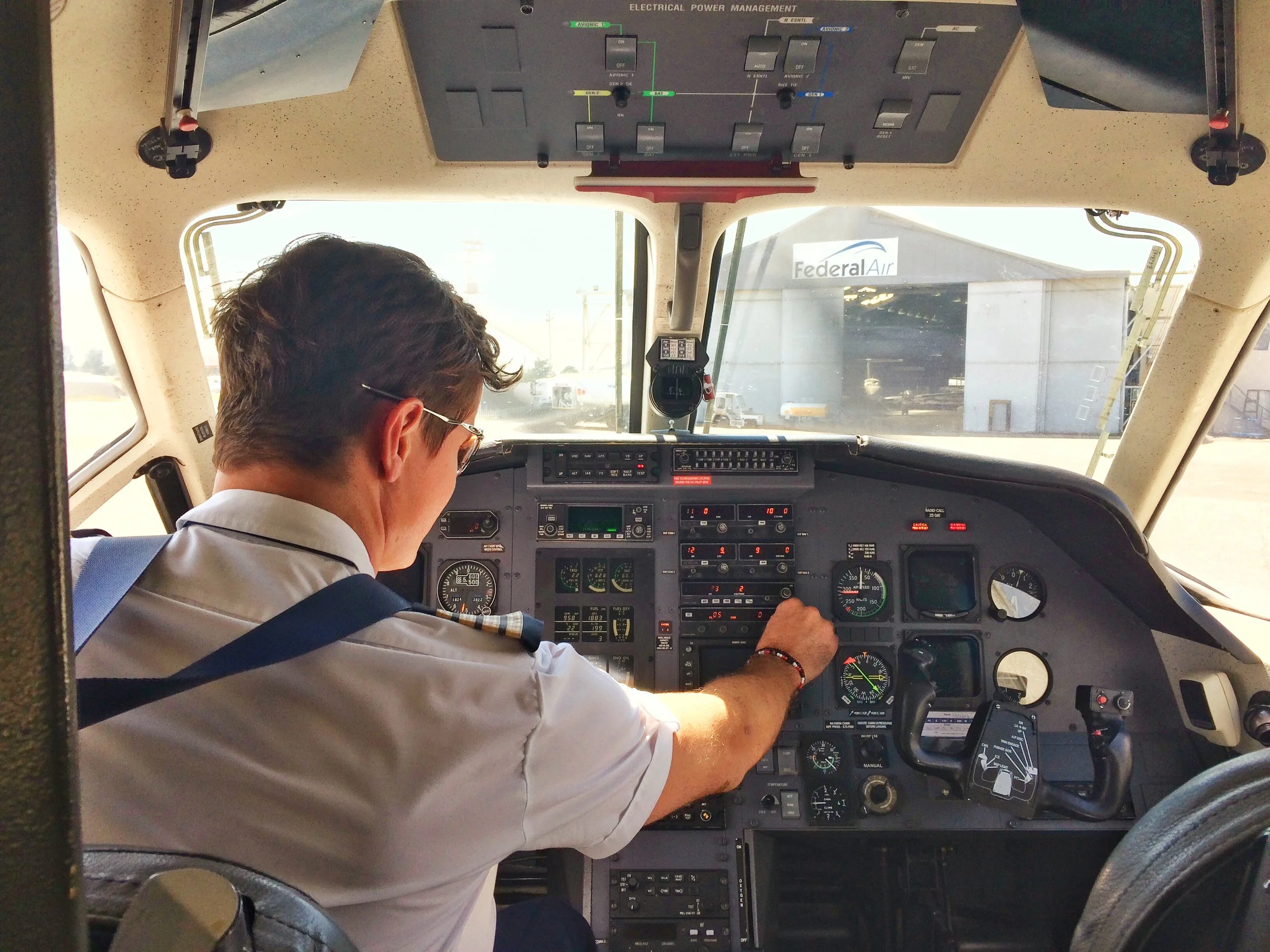 Our pilot for the short flight to Safari.