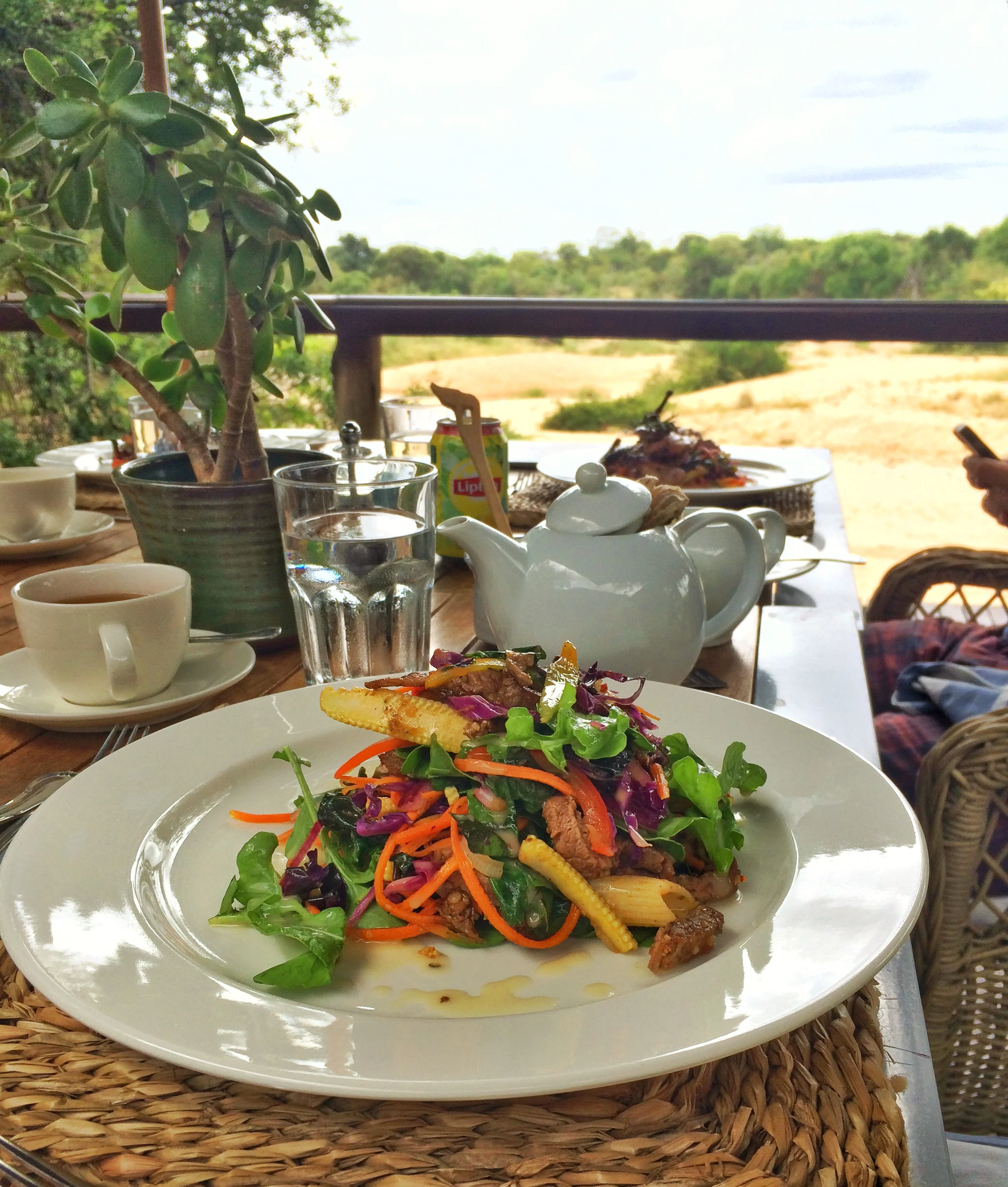 One of the many delicious meals enjoyed at Thornybush.
