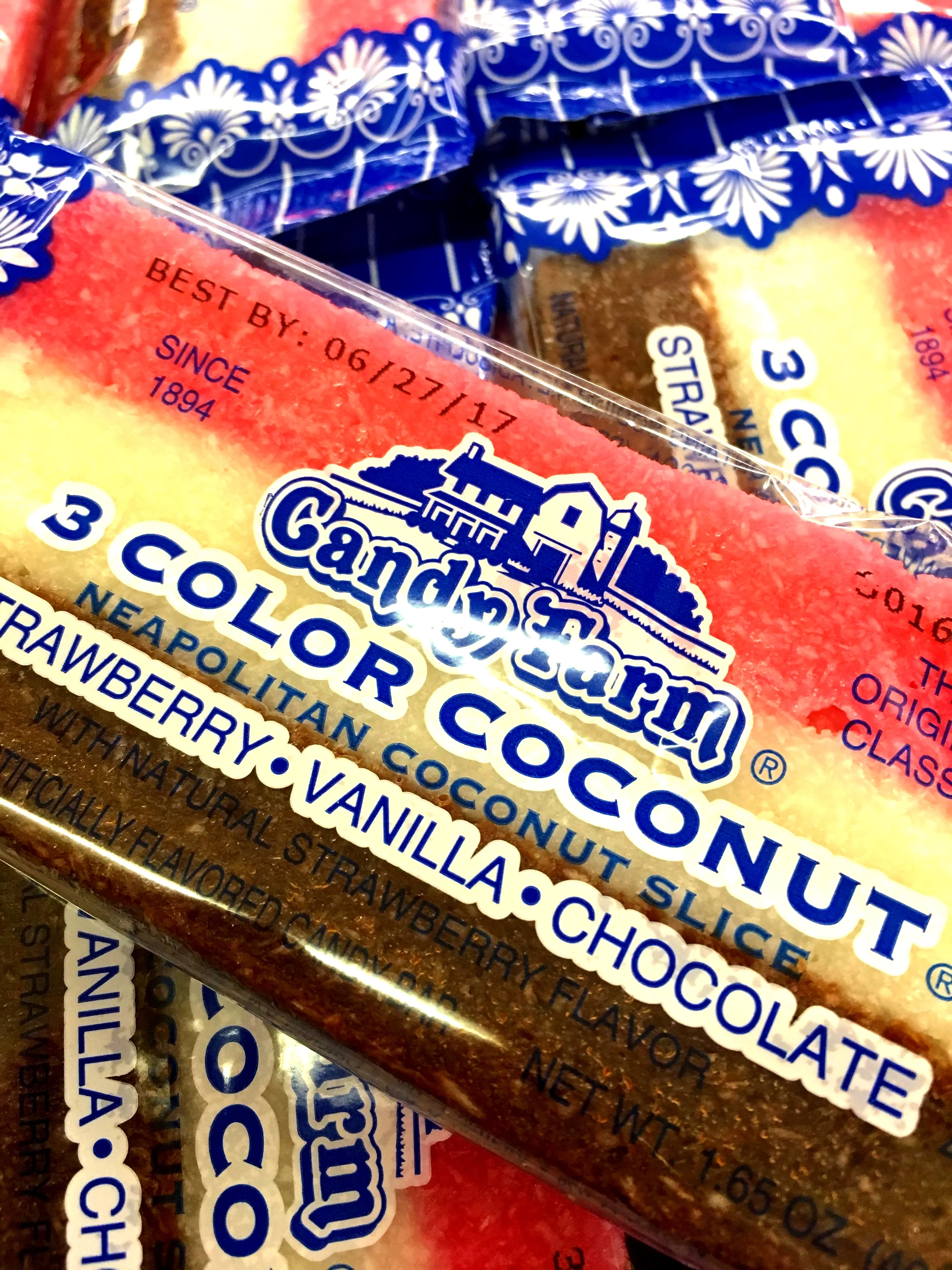 3 color coconut bar