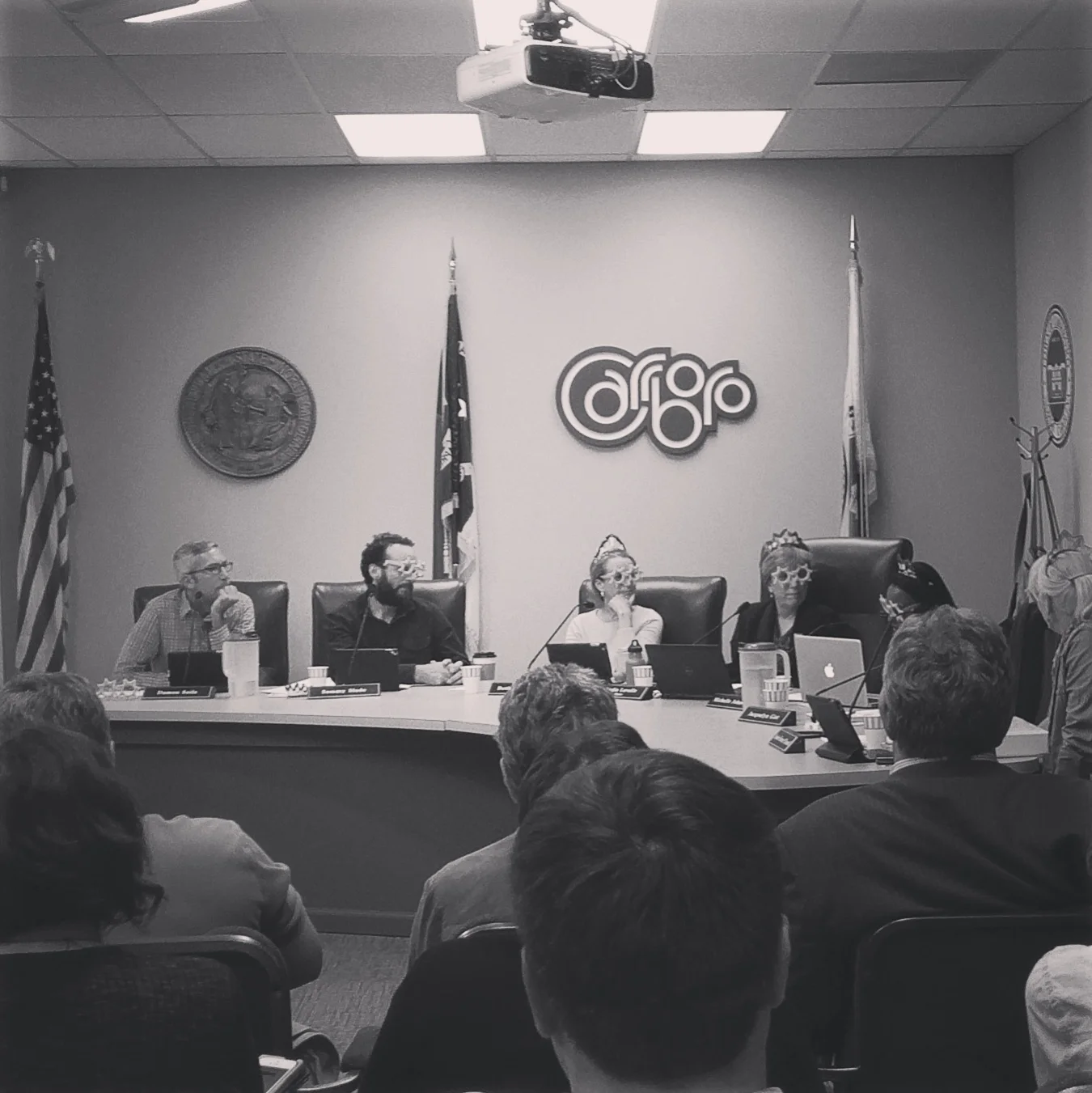 'After a 4-1/2 hour meeting, I'm still very honored to be the mayor of Carrboro.' - Mayor Lydia Lavelle