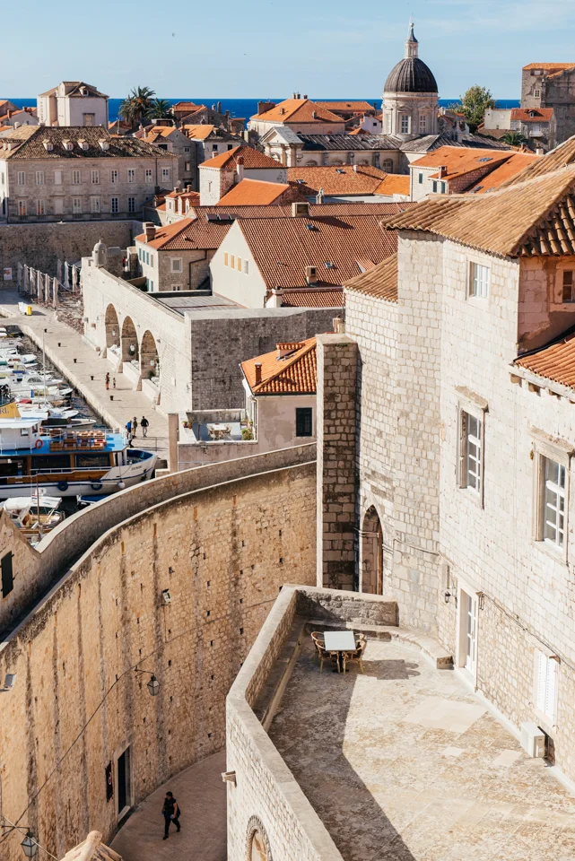 The walls and old port of Dubrovnik.