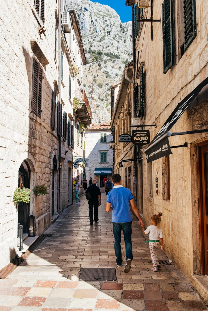 The tiled streets of Kotor were beautifully synced with the limestone buildings.