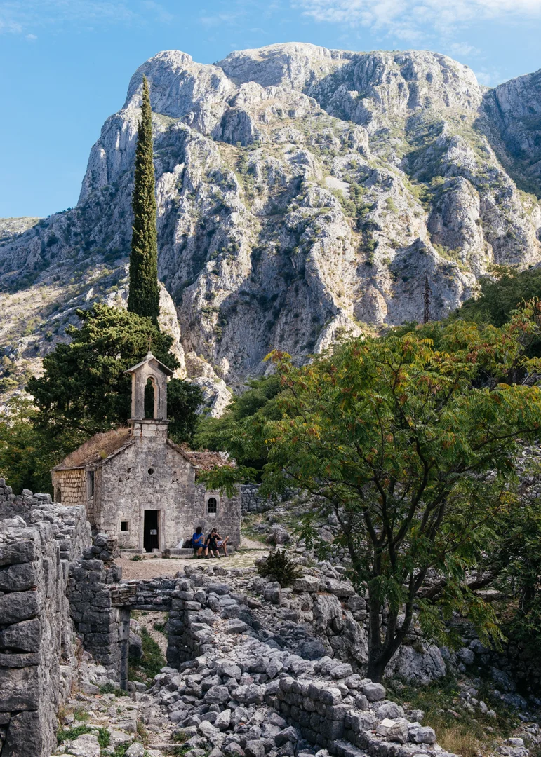 A small church just outside of the walls. 