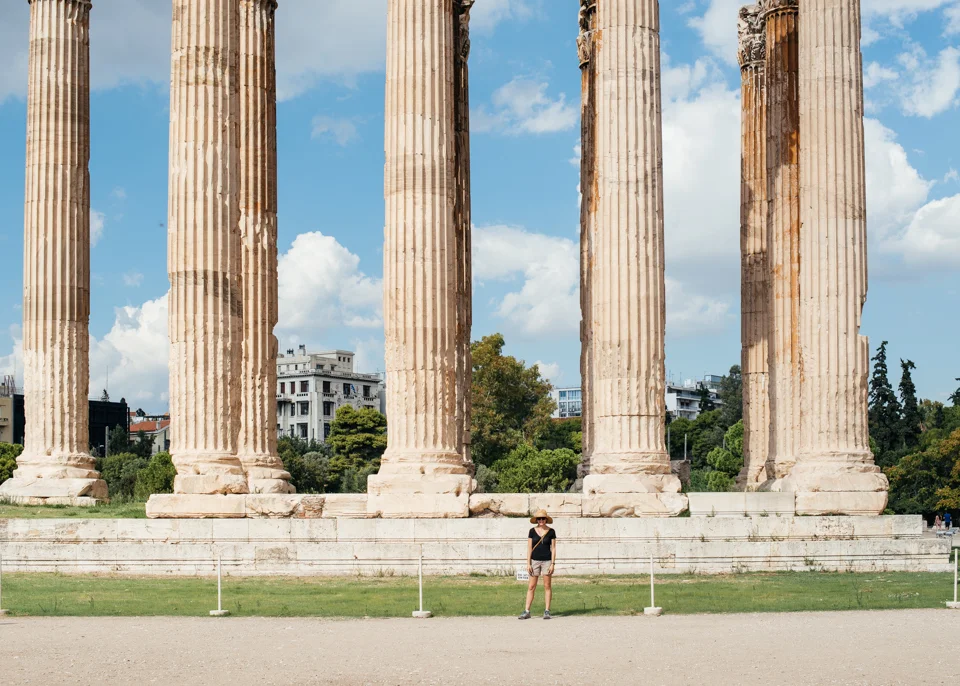The massive columns of the Temple of Zeus dwarf Chelsea. 