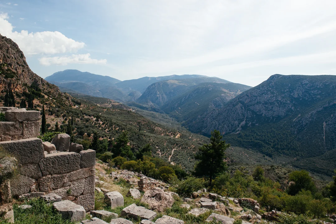 A view of the valley of Phosis from the grounds of Delphi. 
