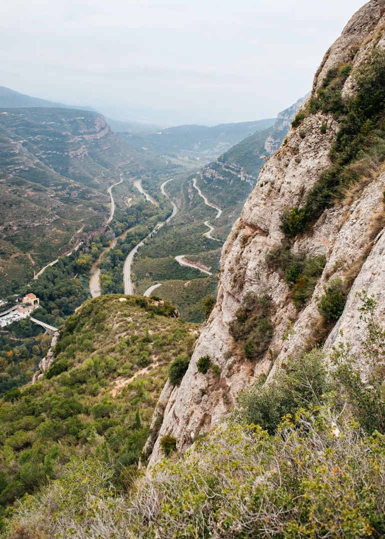 A view of the valley below as we climbed higher up the mountain. 