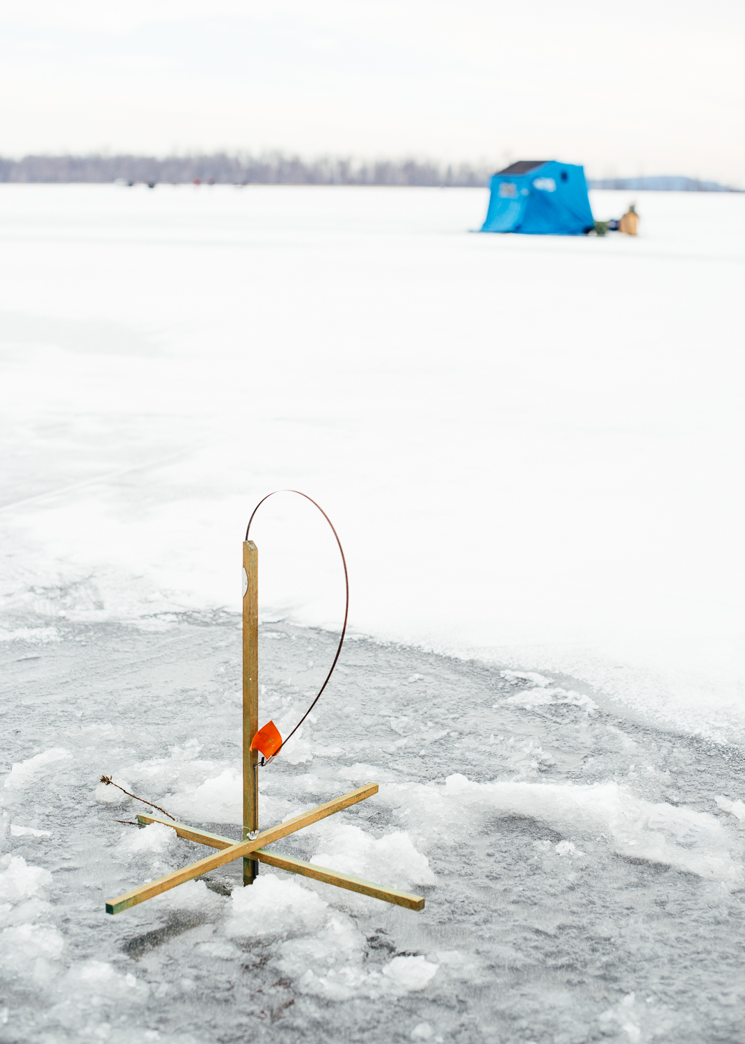 The fishing rod of choice was called "tip ups".